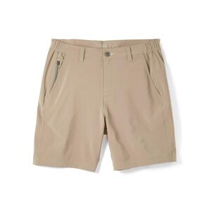 NWT FREE FLY Mens Utility Hybrid Shorts Tan Quick Dry Elastic Waist  Size XXL
